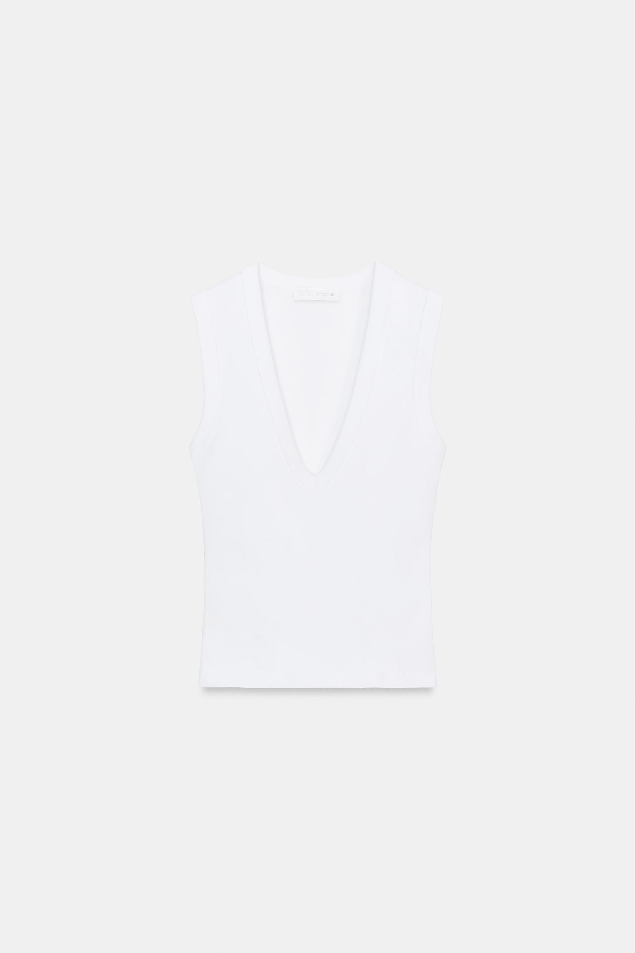 T-SHIRT EN COTON COL V
